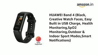 HUAWEI BAND 4( BLACK CREATIVE WATCH FACES USB CHARGE,OUTDOOR AND INDOOR MODES) SMART NOTIFICATIONS