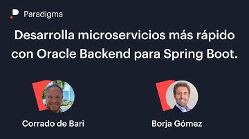 Desarrolla microservicios más rápido con Oracle Backend para Spring Boot.