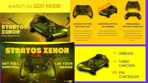 Cosmic Byte Stratos Xenon PS4/iOS/Android Wireless Programmable Gamepad (Black)