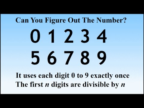 Find The 10 Digit Number Classic Puzzle And Solution