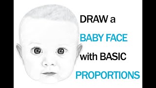 How to Draw A Baby's Face from the Front (Realistic) with Basic Proportions