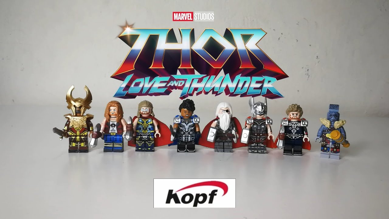 KOPF Thor Love and Thunder Minifigures - KF6161 - YouTube