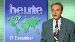 ZDF Trailer und Beginn der heute-Sendung (17.12.1992)