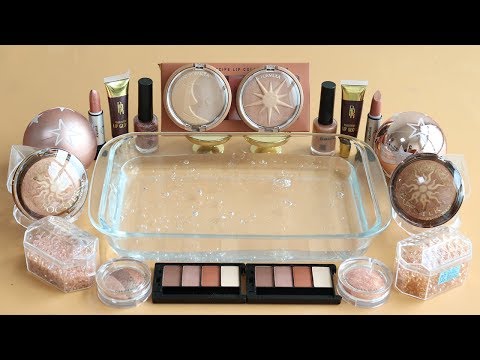 &amp;#39;Bronze&amp;#39; Mixing&amp;#39;Bronze&amp;#39; <strong>Big</strong> Eyeshadow,Makeup and glitter Into <strong>Slime</strong>. ★ASMR★