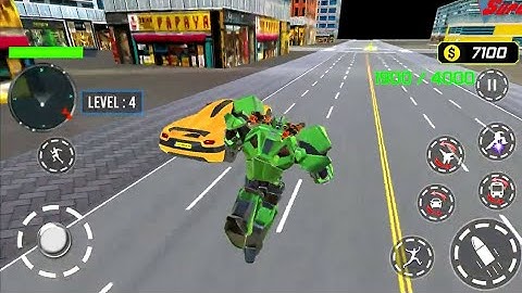 y Bus Robot Transform Wars – Air jet robot game Android Gameplay #1