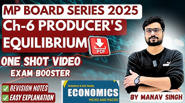 MP BOARD Economics Class 12| Chapter 6 Producers Equilibrium| MP Board Economics important questions