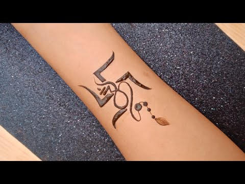 Simply Inked Swastik Om Trishul Temporary Tattoo