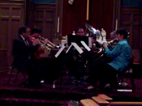 Mansfield Faculty Brass Quintet - The Rose & Crown.MOV