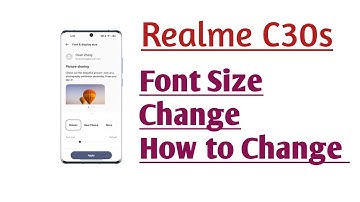 Realme C30s Font Size Change How to Change