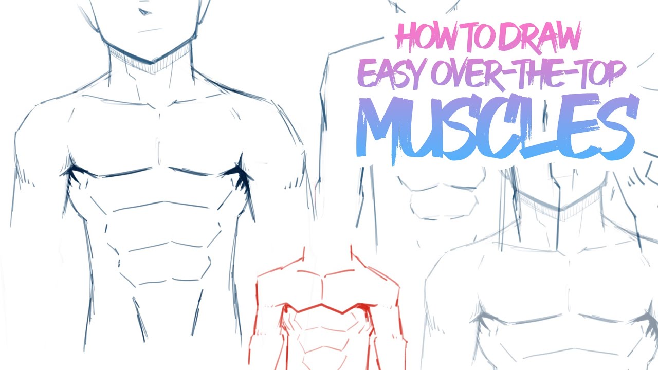 How To Draw Easy Over-The-Top Muscles - YouTube