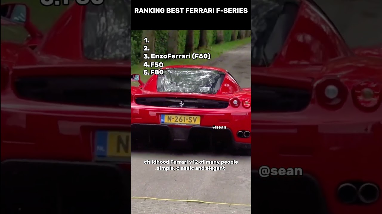 RANKING BEST FERRARI F-SERIES FLAGSHIP CARS!! #car #shorts