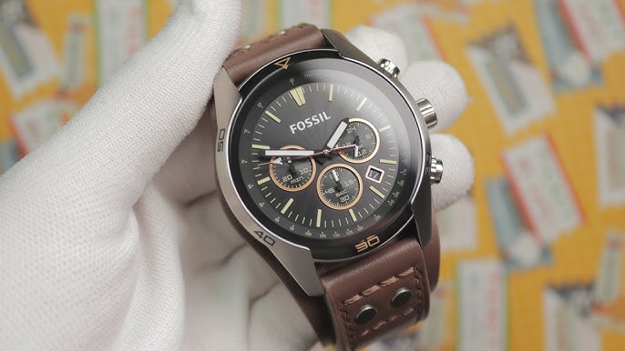 Fossil Machine Chronograph Tan Eco Leather Watch FS5922 (Unboxing)  @UnboxWatches - YouTube