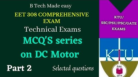 DC Motor MCQ Part 2/Important questions/ KPSC AP/ AE Exams/ KTU Comprehensive exam EET308🔥🔥