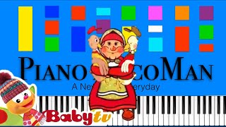 BabyTV - Two Merry Geese Slow EASY Medium 4K Piano Tutorial