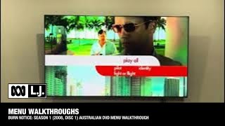 Burn Notice Season 1 2008, Disc 1 Australian Dvd Menu Walkthrough