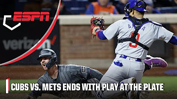 Pete Alonso ruled OUT at home to end game between Mets and Cubs | ESPN MLB