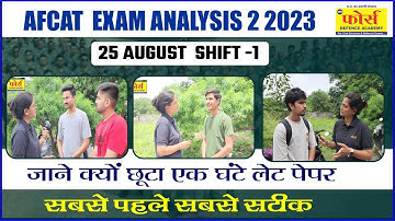 AFCAT -2 2023 Exam analysis | Student Reaction | Afcat review