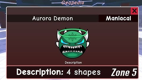 How to get AURORA DEMON in FIND THE GEOMETRY DASH Difficulties Roblox Zone 5 [ x4 Shapes ]