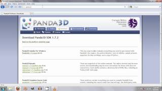 Installing Panda3d, Geany IDE and testing the installation