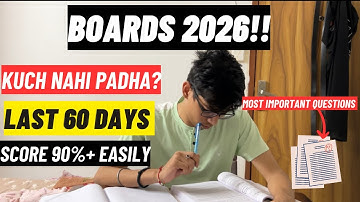 KUCH NAHI PADHA?🚨| SCORE 90%+ EASILY in BOARDS 2026 | Last 2 months strategy for CBSE boards 2026