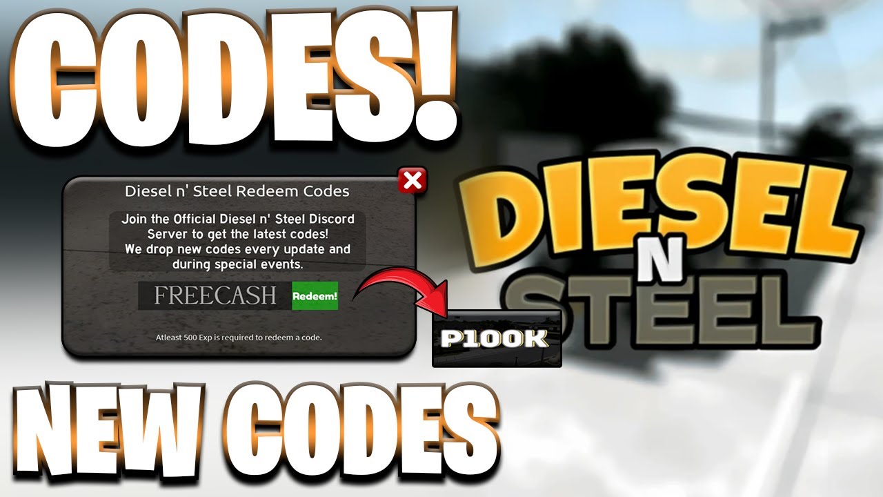 *NEW* ALL WORKING CODES FOR DIESEL N STEEL! ROBLOX DIESEL N STEEL CODES ...