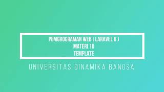 Part 10/1  Menambah Template