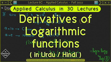 Differentiation of Logarithmic Functions in Urdu/Hindi || Lec 6C