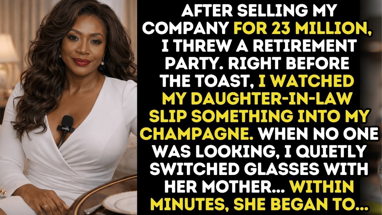 At My Retirement Party, My Daughter In Law Slipped Something In My Drink — So I Switch Glasses