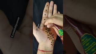 Easy dot trick mehndi design #mehndi #shorts #mehndidesign #trick #simple #dot #tricks #biggners