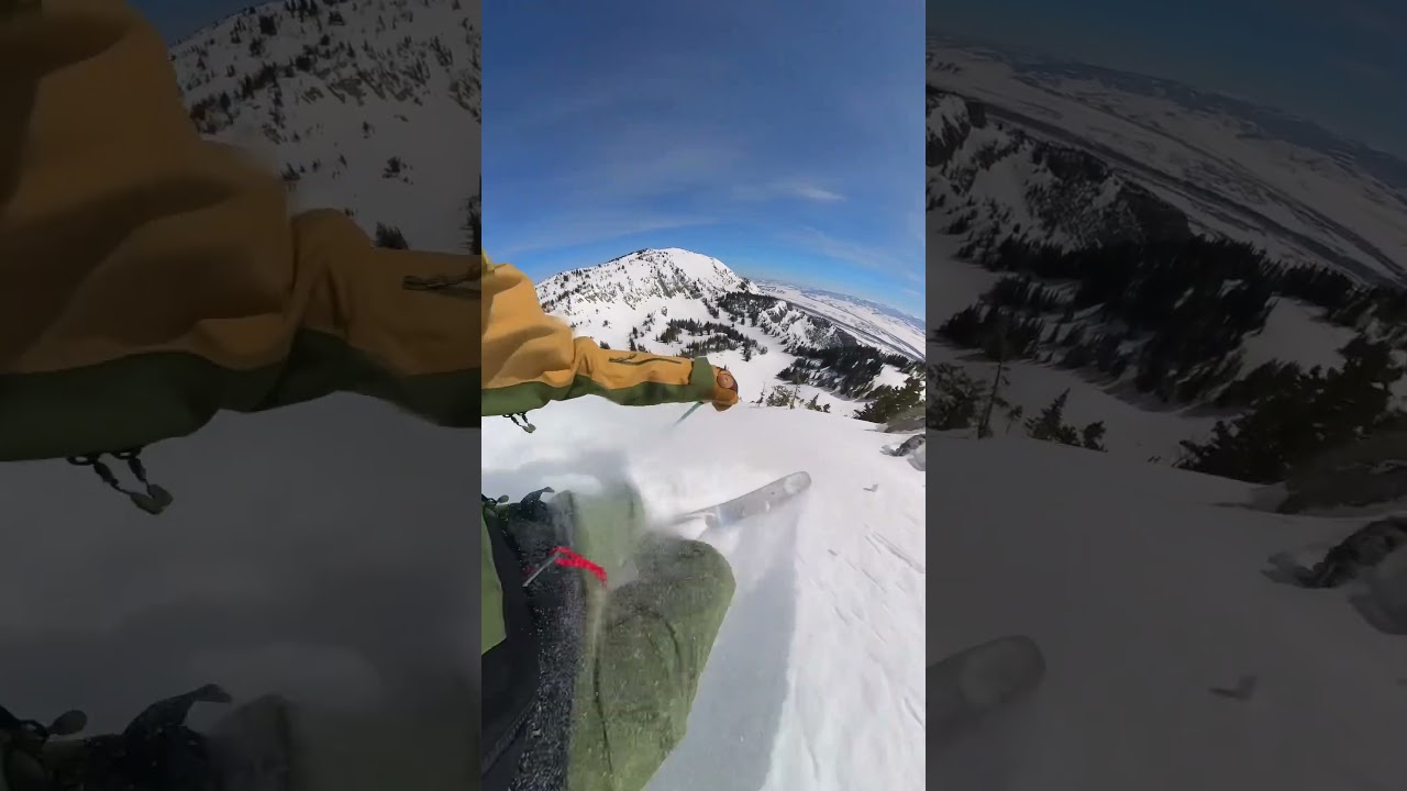 Fun ski line in the tetons 