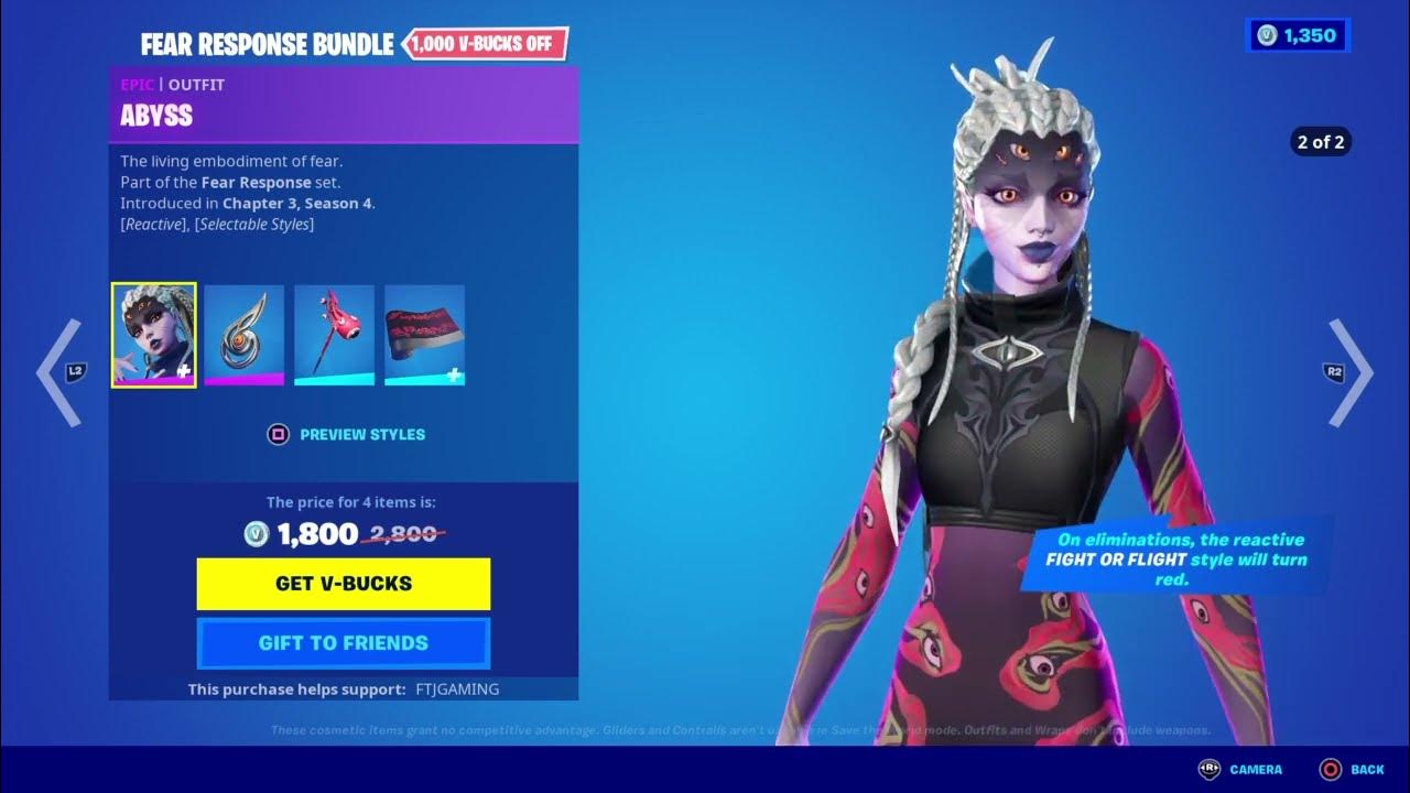 New Fortnite Abyss Fear Response bundle set. Chapter 3 Season 4