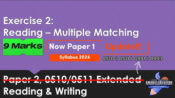 Paper 1 Exercise 2 | IGCSE English 2nd Language | 0510 | 0511 | 0991 | 0993
