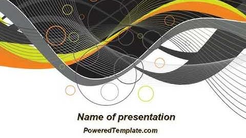 Gray Yellow Wave PowerPoint Template by PoweredTemplate.com