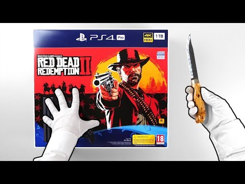 PS4 Pro "RED DEAD REDEMPTION 2" Console Unboxing (Playstation 4 Bundle) + Bonus