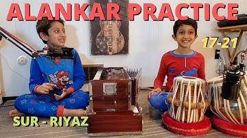 Alankar Practice 17 to 21 Vocal and Harmonium Beginner Kids - Session 4