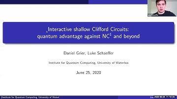 STOC 2020 - Session 7B: Quantum Computation