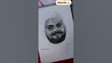 Virat Kohli drawing step by step ❤ |Part - 2|  #shorts #art #drawing #viratkohli #virat #kingkohli