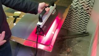 Infrared Paint Curing Lamp Handheld Demonstration