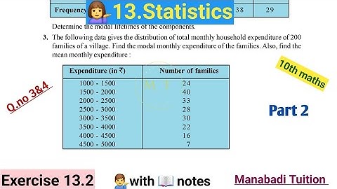 10th class math| Chapter 13| Statistics🤷‍♀️ |Exercise  13.2🙋‍♀️ |Q no 3&4 |CBSE |NCERT| part 2