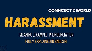 What Does  harassment Means || Meanings And Definitions With  harassment  in ENGLISH