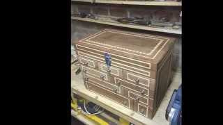 slideshow of building a tool chest with inlay.