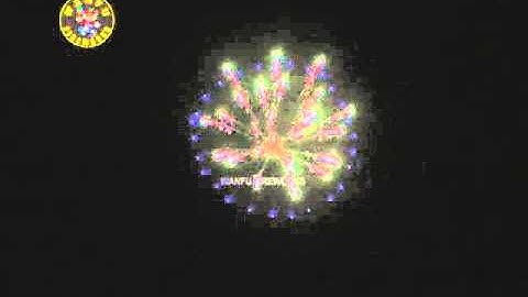 WFD8006 4  -6" display shell (blue ring w/green time rain willow)