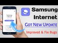 Samsung internet Browser Got new update/improved & fixed Bugs🔥 image
