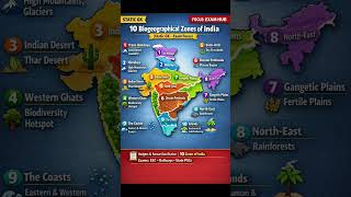 Must know for Exams! 10 Biogeographical Zones of India IN | Static GK | Railways | #GK #examprep