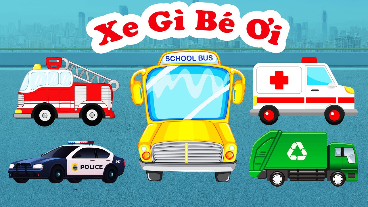 Cùng bé nhận biết các loại xe | Học tên các phương tiện giao thông qua các câu đố với HappyKidTV
