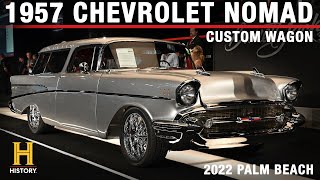 SOLD! 1957 Chevrolet Nomad Custom Wagon with April Rose  BARRETTJACKSON 2022 PALM BEACH