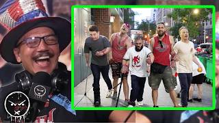 We Tied 5 People Together in the Streets of NYC 😂🍕 w/ Nick Mullen & Kyle Dunnigan