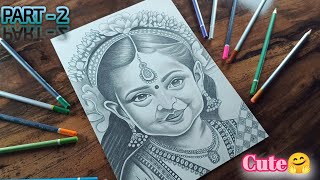 Radha jee sketch tutorial 😊 || pencil shading drawing || easy drawing tutorial ||