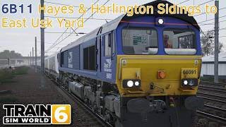 6B11 Hayes & Harlington Sidings to East Usk Yard - Great Western Express - 66 - Train Sim World 6