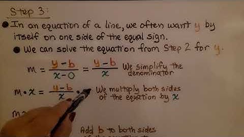 8th Grade Math 4.2c, Deriving the Slope-intercept Form of an Equation